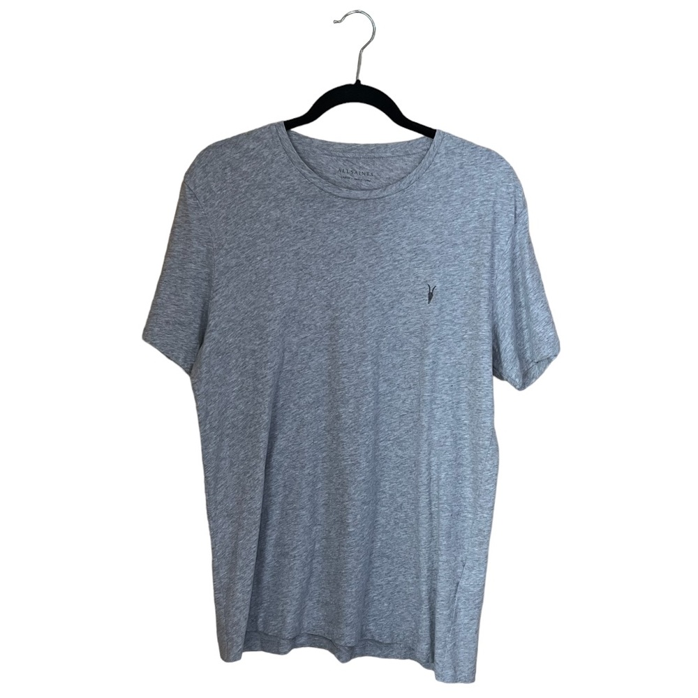 All Saints Men’s Heathered Gray Short Sleeve Tee Shirt Men’s L